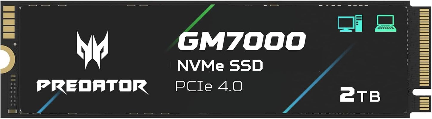 SSD NVMe Acer Predator GM7000 2TB M.2 SSD 2280 NVMe Gen4