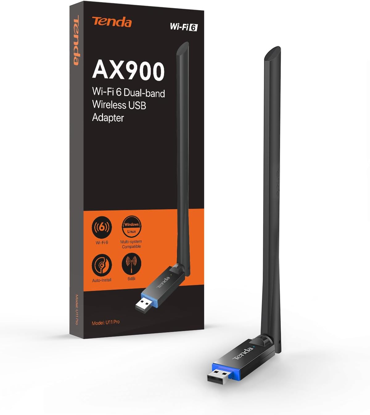 Adaptador USB Tenda U11Pro AX900 WiFi 6