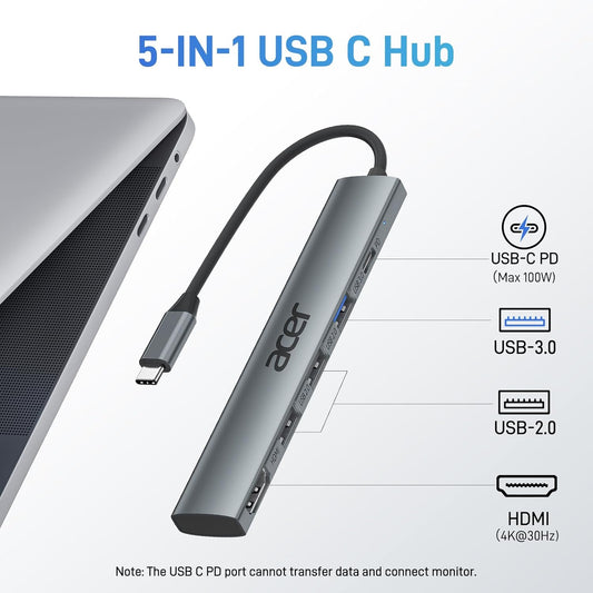 HUB Acer 5 in 1 USB C ODK4C0