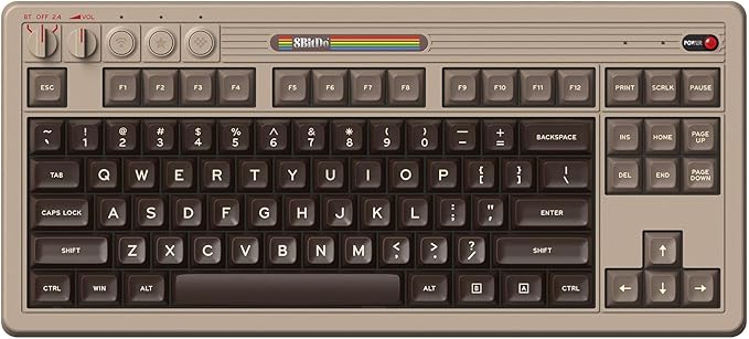 Teclado 8BitDo Retro Mechanical Keyboard, Bluetooth/2.4G/USB-C