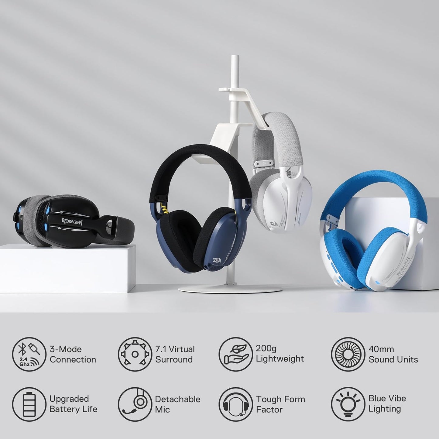 Headset Redragon H878 Skuld Pro H878BB