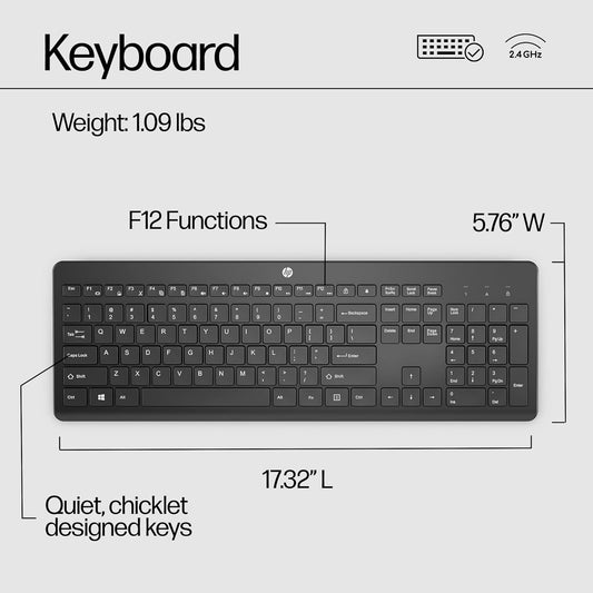 Teclado HP 235 Wireless Keyboard y Mouse Combo