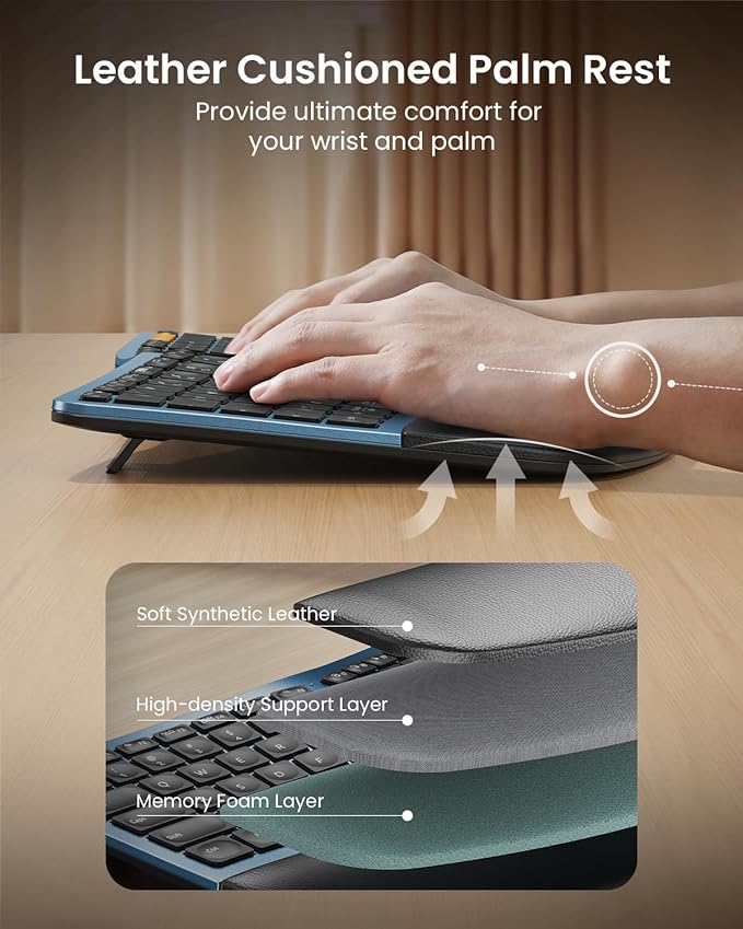 Teclado ProtoArc EK01 Plus Full Size Ergo Backlit