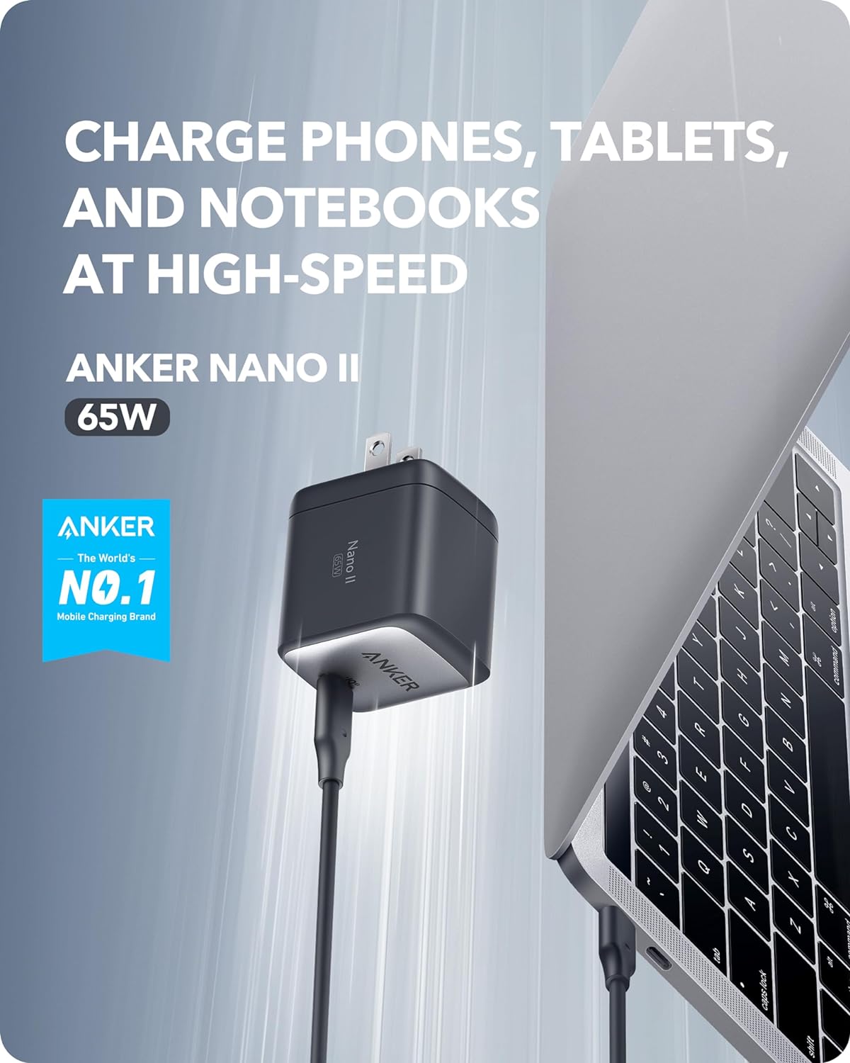 Cargador Anker Nano 65W 65W GaN II A2663