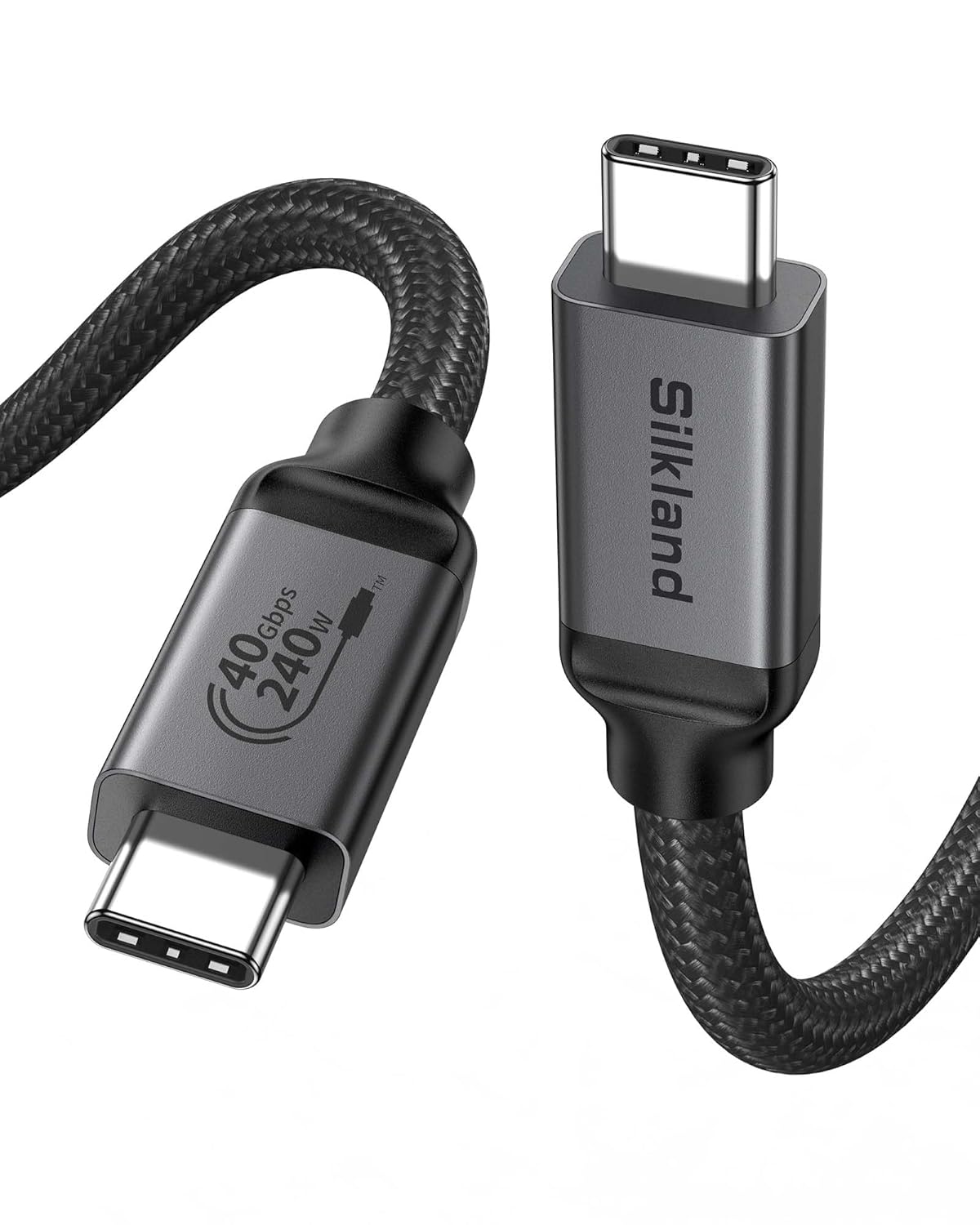Cable Silkland GH-107 USB 4, 40Gbps 240W 8K, USB-IF Certified, 3.3FT