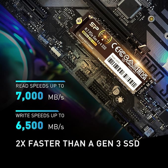 SSD NVMe Silicon Power 1TB US75 PCIe Gen4
