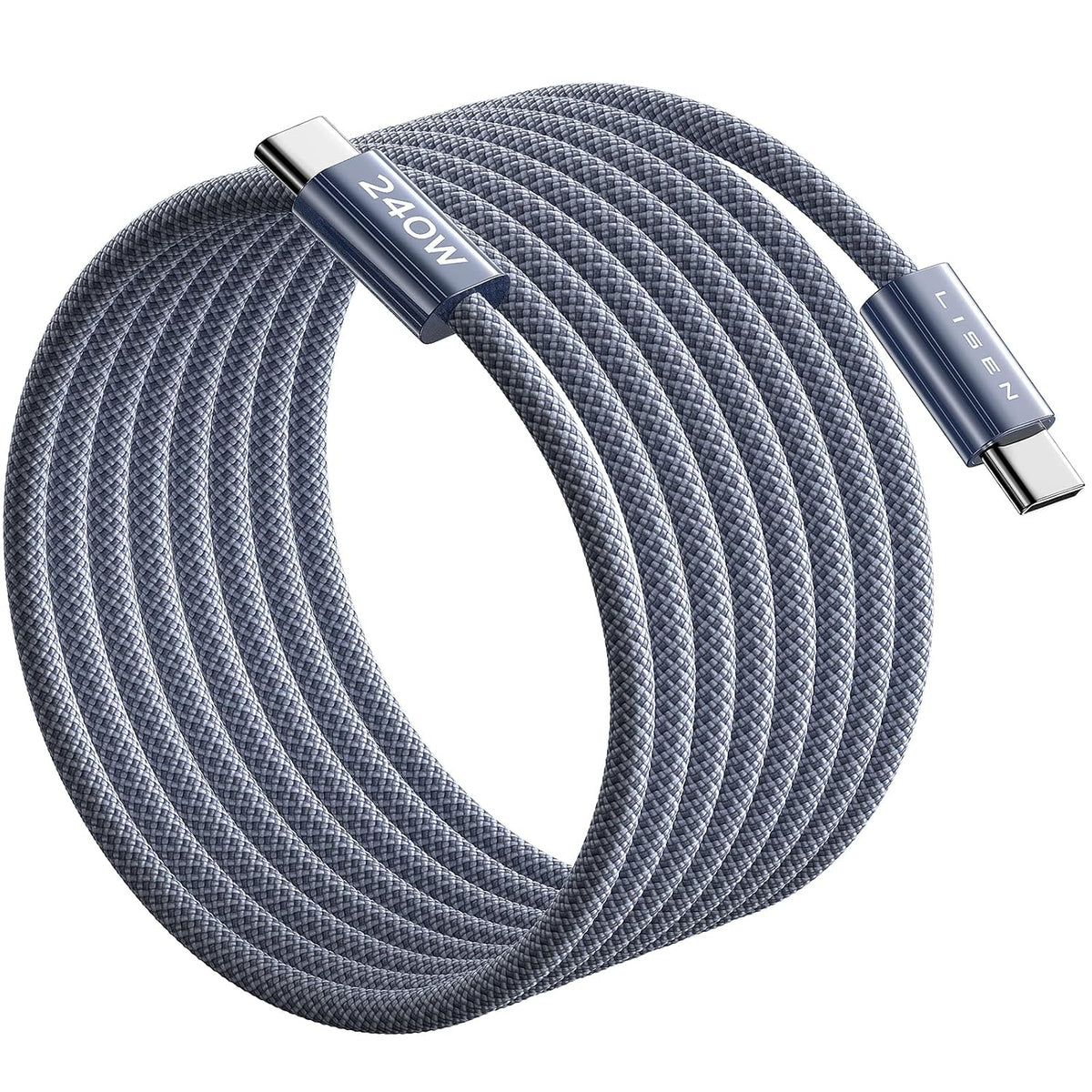 Cable Lisen 2E334 USB C a USB C, cable de carga rápida de 240 W