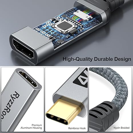 Adaptado Ryzz Rooa 4K USB Type-C to HDMI Adapter (Thunderbolt 3/4 Compatible)