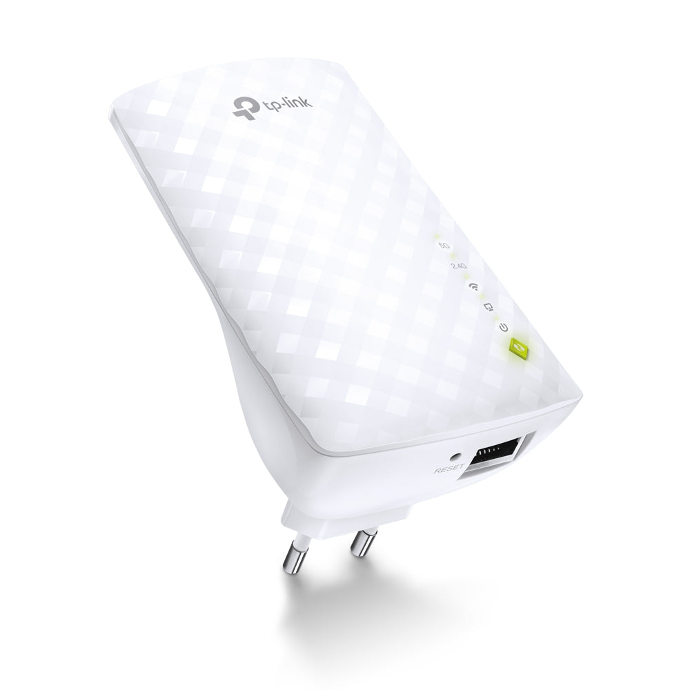 RED TP-Link RE220 WiFi Extender with Ethernet Port, Dual Band 5GHz/2.4GHz