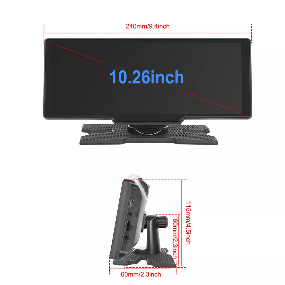 Pantalla Portatil 10.26-Inch Smart Screen Wireless Apple CarPlay Android Auto