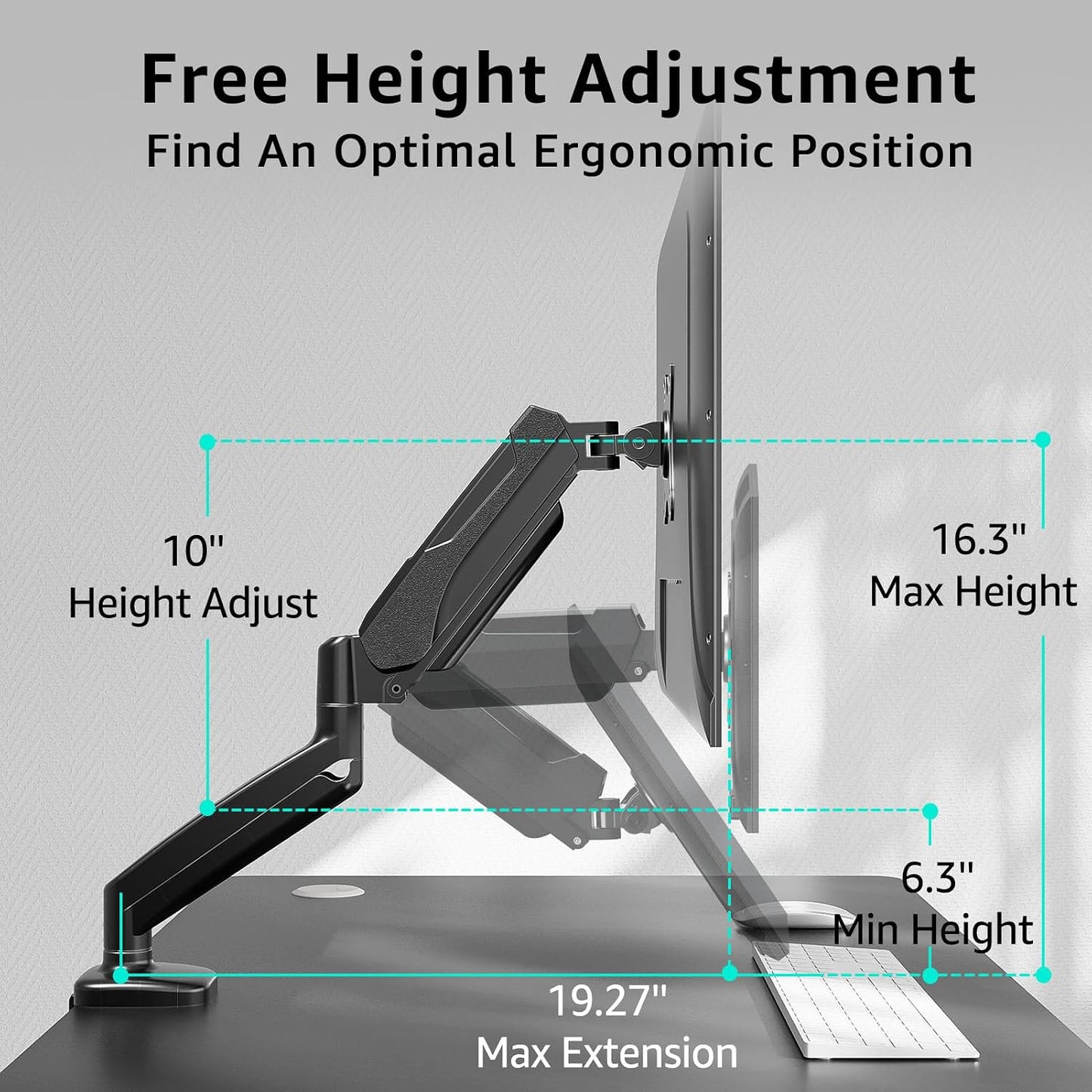 Base Redragon GMK914 Single Monitor Mount Stand 13-32 Inch