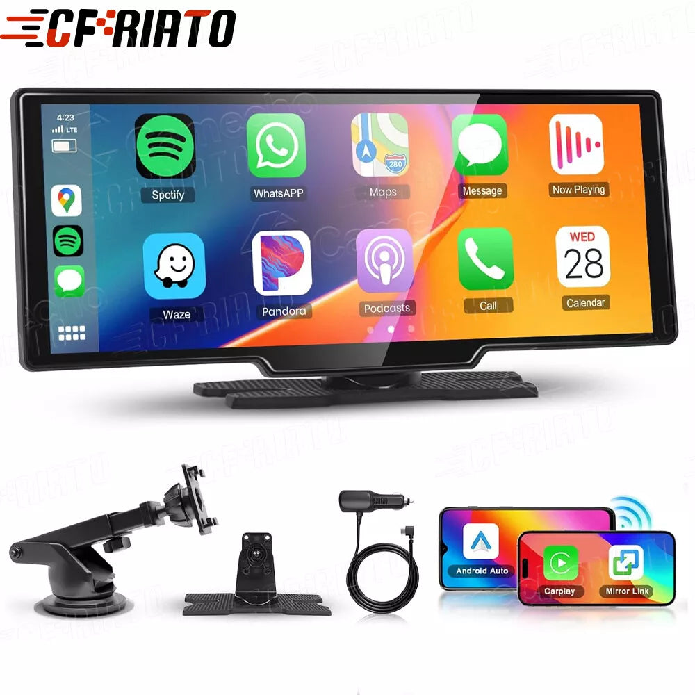 Pantalla Portatil 10.26-Inch Smart Screen Wireless Apple CarPlay Android Auto