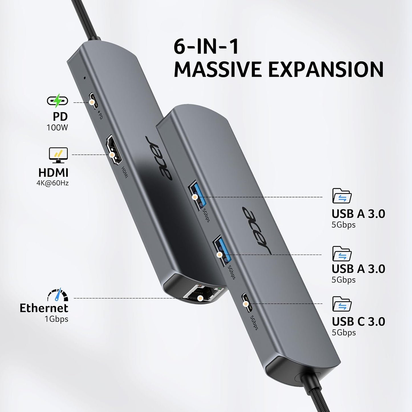 HUB Acer 6 in 1 0DK5D0 UC634