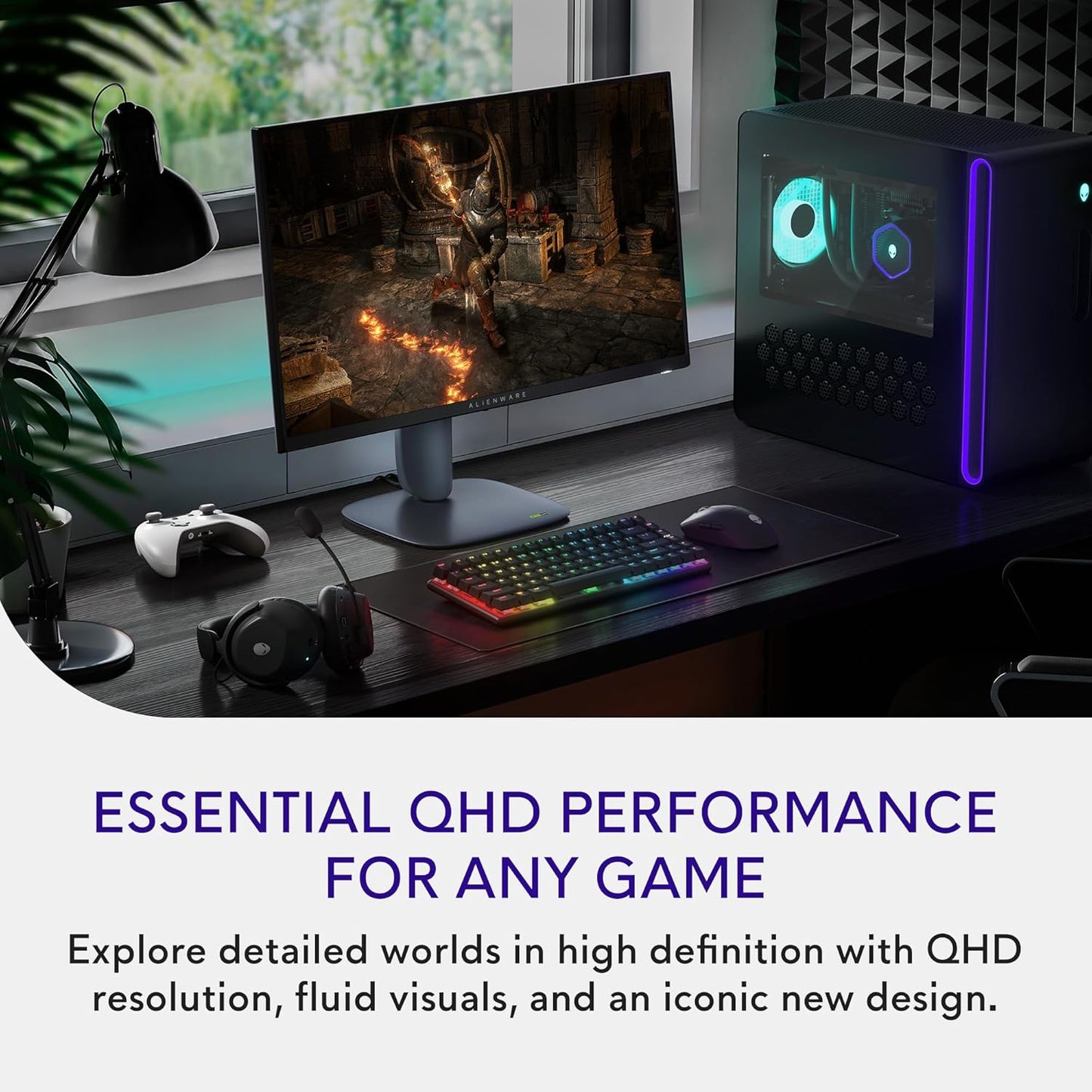 Monitor Alienware 27 AW2725DM, WQHD Fast IPS, 180Hz, G-SYNC