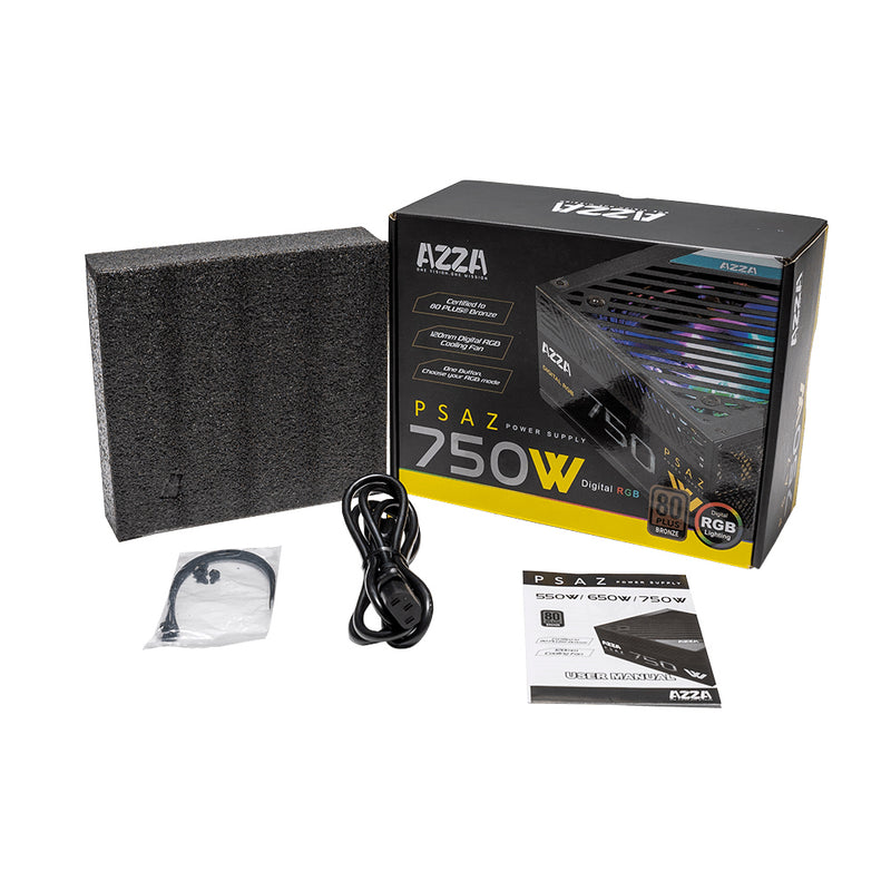 PSU AZZA 750W ARGB 80 PLUS BRONZE CERTIFIED