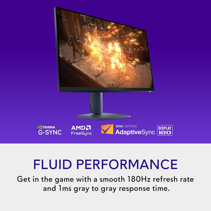 Monitor Alienware 27 AW2725DM, WQHD Fast IPS, 180Hz, G-SYNC