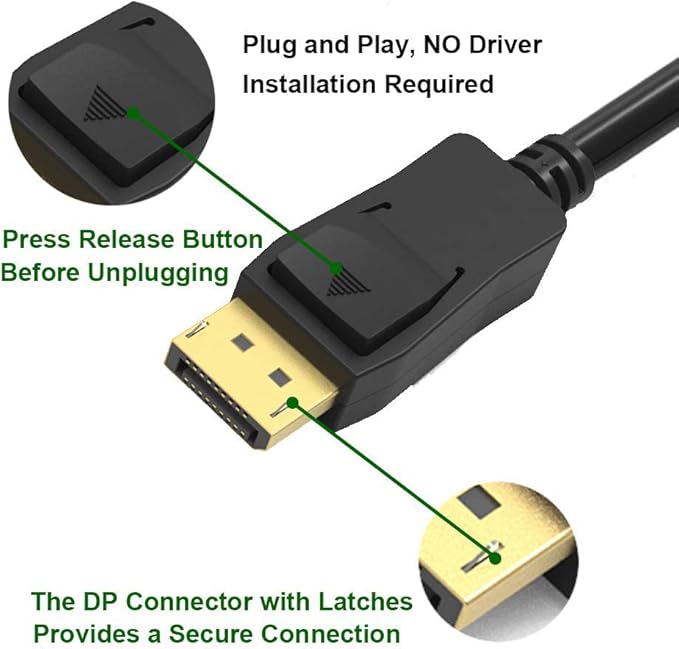 Cable Ukyee Display Port 1.2