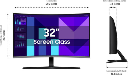 Monitor Samsung S3 LS32D396GANXZA FHD 100Hz de 32"