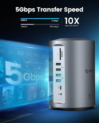 HUB ORICO CDH-YD3 Docking Station 15-in-1 USB C