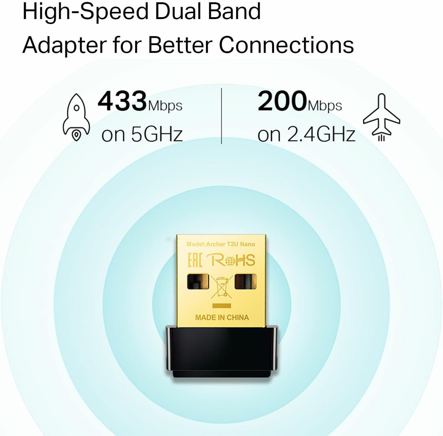 Adaptador TP-Link Archer T2U Nano AC600 WiFi USB