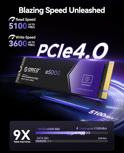 SSD Nvme Orico e5000 1TB SSD PCIe Gen4