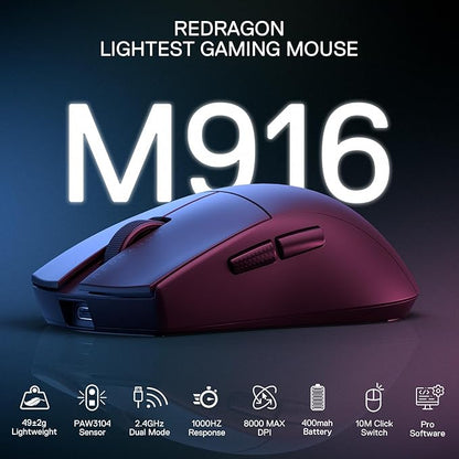 Mouse Redragon M916 Pro Wireless Gaming