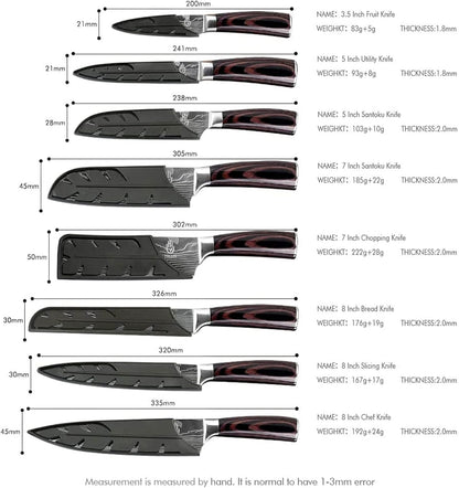 Colmado Overland Set de Cuchillos FULLHI  japoneses de 14 piezas