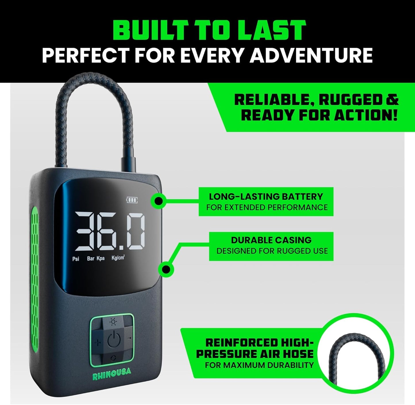 Colmado Overland Accesorio  Rhino USA Inflador de neumáticos portatil