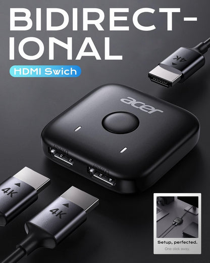 Adaptador Acer ODG620 HDMI Switch 2 in 1 Out, 4K60Hz Bidirectional 1 in 2 Out