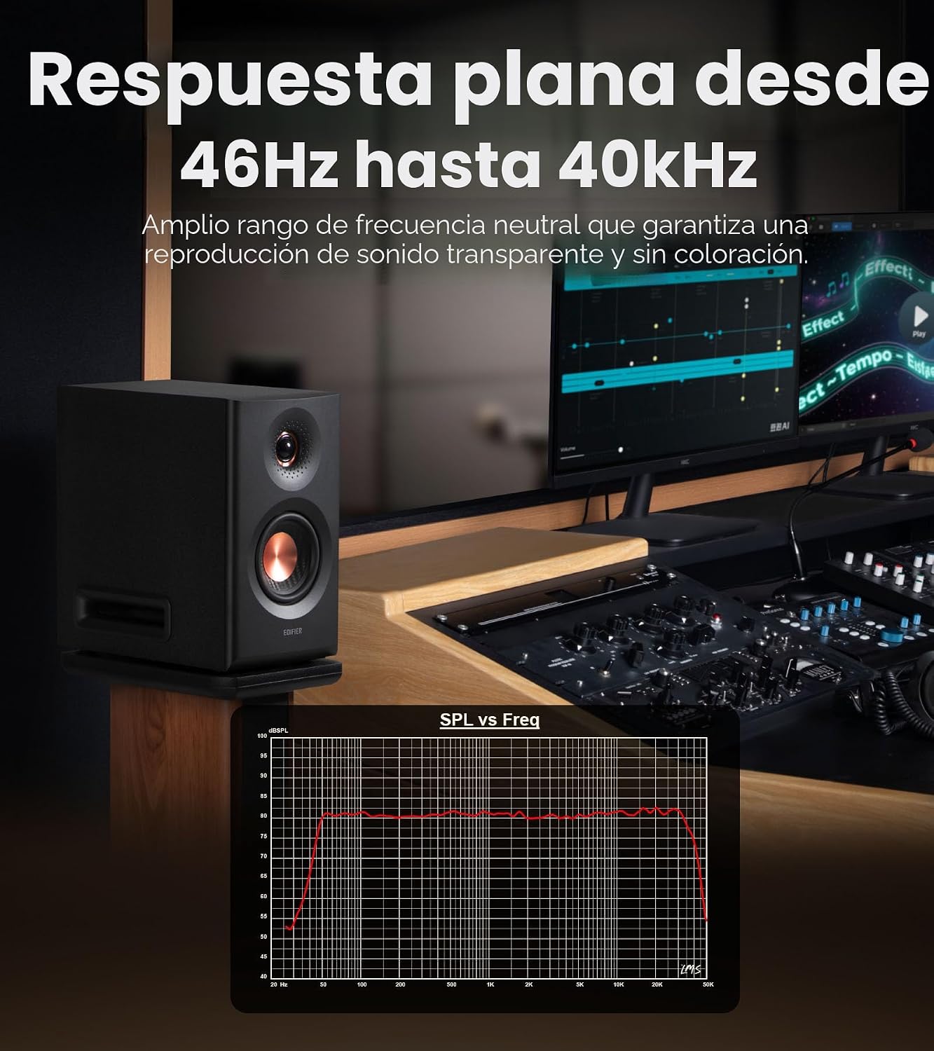 Bocina Edifier MR5 2.0 110W(RMS) Activo de 3 Vías