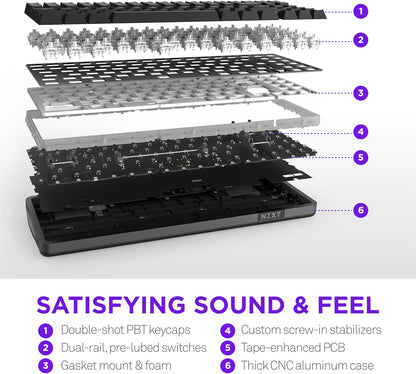 Teclado NZXT Function Elite MiniTKL KB-101NB-US