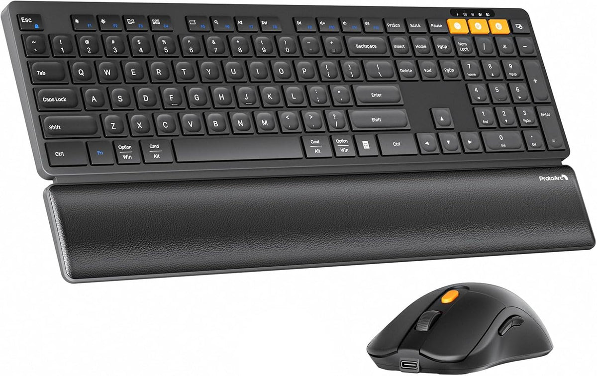 Teclado ProtoArc KM60 Wireless Ergonomic Keyboard Mouse Combo