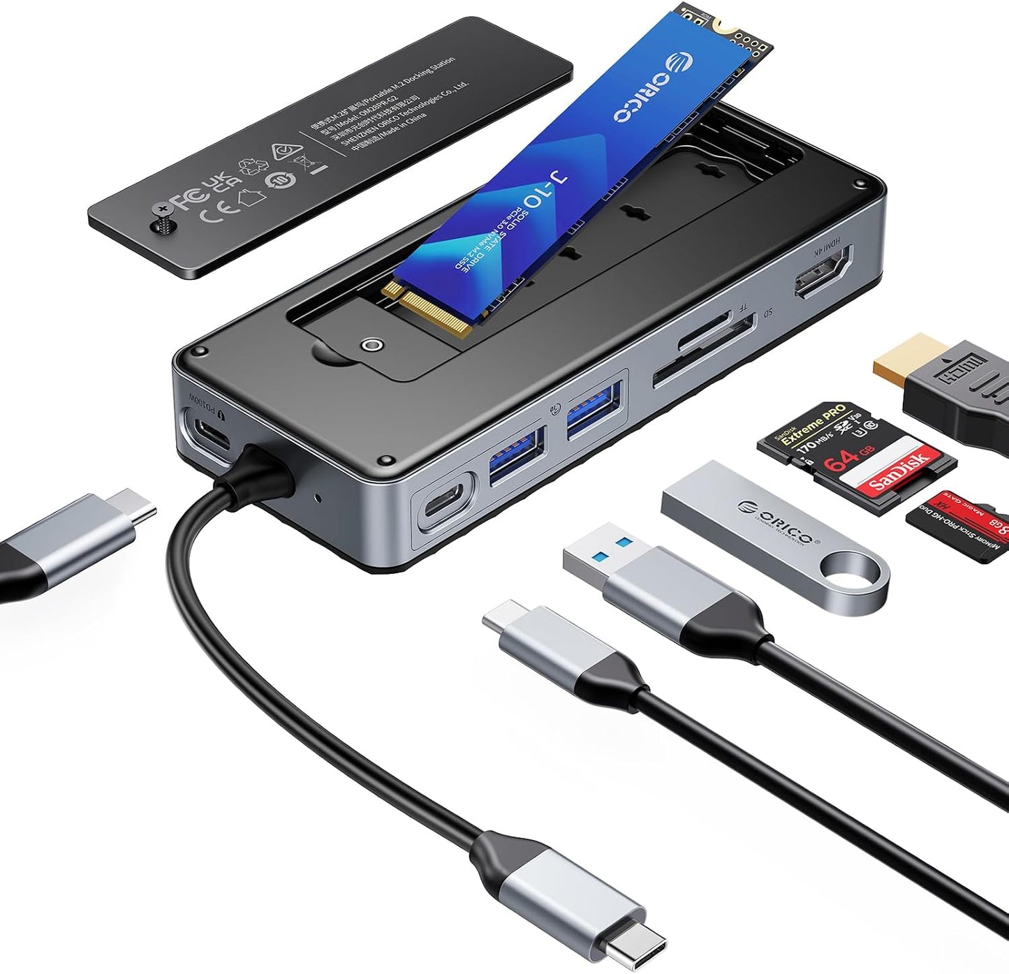Hub Orico OM28P-G2 8-in-1 USB C Docking Station
