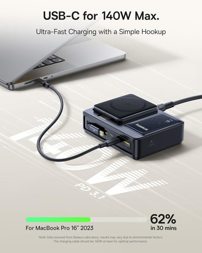Cargador Baseus Nomos 5-in-1 estación de Carga 140W
