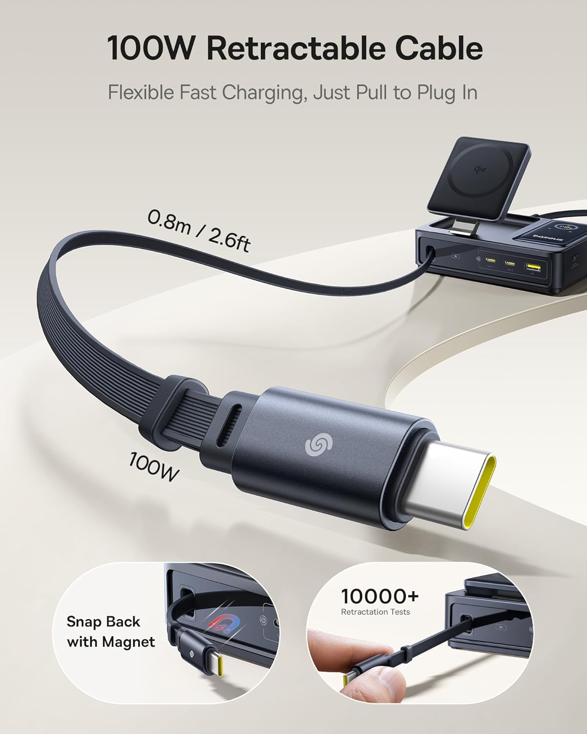 Cargador Baseus Nomos 5-in-1 estación de Carga 140W