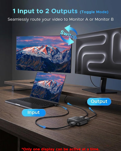 Adaptador Acer ODG620 HDMI Switch 2 in 1 Out, 4K60Hz Bidirectional 1 in 2 Out