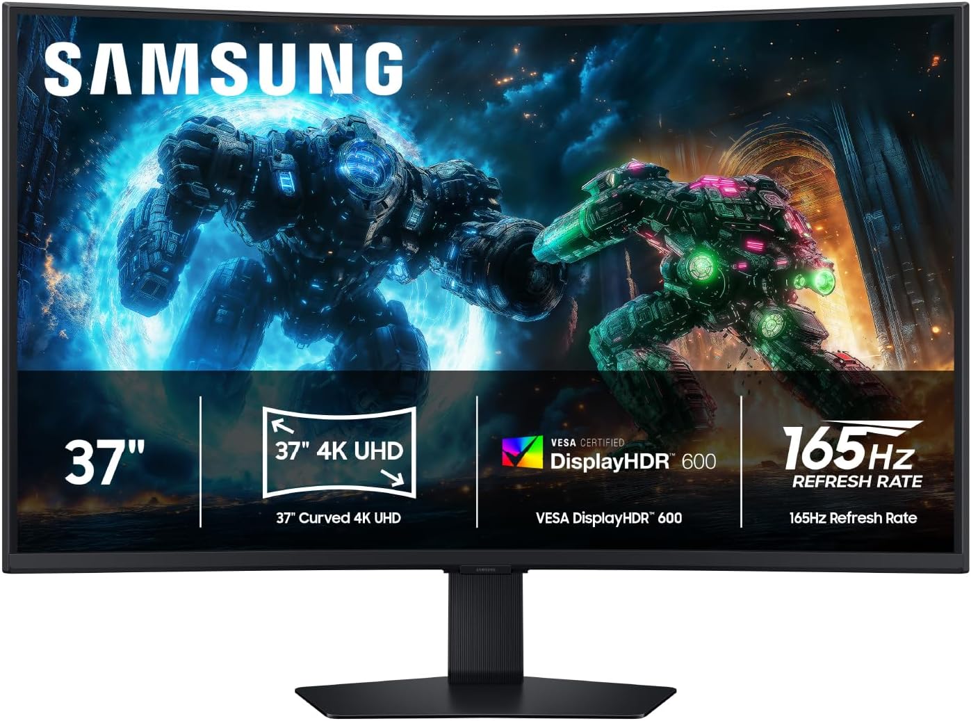 Monitor Samsung 37” Odyssey G7 (G75F) Series 4K UHD Curved 165Hz, 1ms