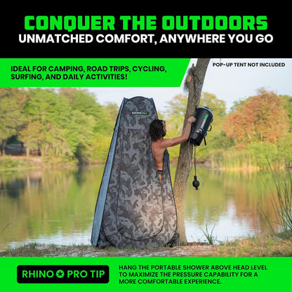 Colmado Overland Camping Rhino USA Ducha solar portátil de 5 galones/20L