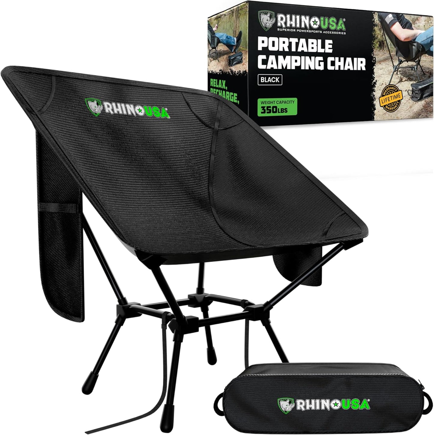 Colmado Overland Camping Rhino USA Silla portátil (capacidad de 400 libras)
