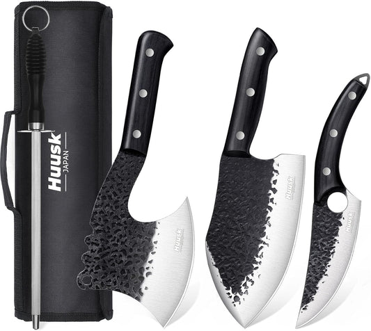 Colmado Overland Set de Cuchillos Huusk 3 Cuchillos de Carnicero Vikingo