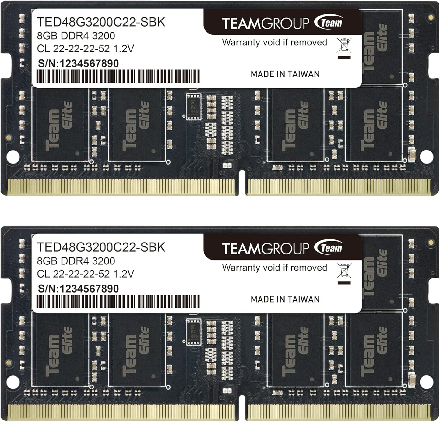 RAM Laptop Team Group Elite DDR4 16GB Kit (2 x 8GB) 3200MHz