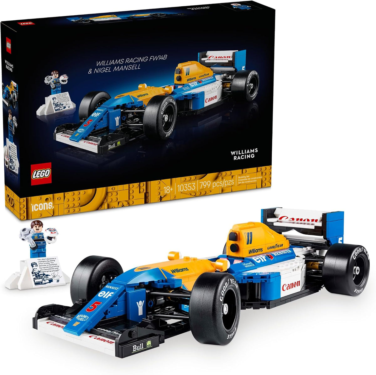 Lego Icons Williams Racing FW14B & Nigel Mansell F1