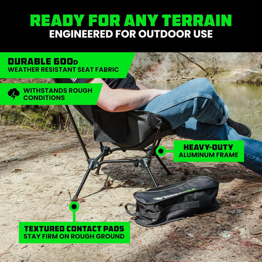 Colmado Overland Camping Rhino USA Silla portátil (capacidad de 400 libras)