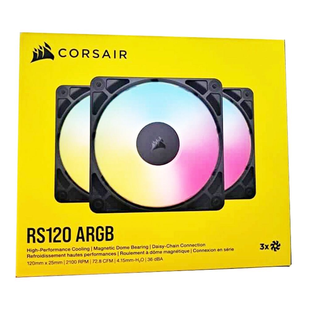 Abanico Corsair RS120 ARGB CO-9050181-WW Triple Pack
