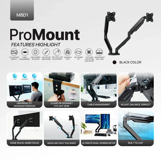 Base de Monitor Fantech ProMount MBD1 Dual