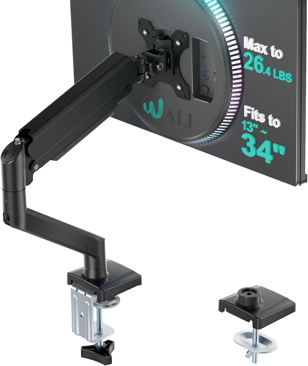 Base Monitor WALI GSMP001N para pantallas de 17 a 34 pulgadas