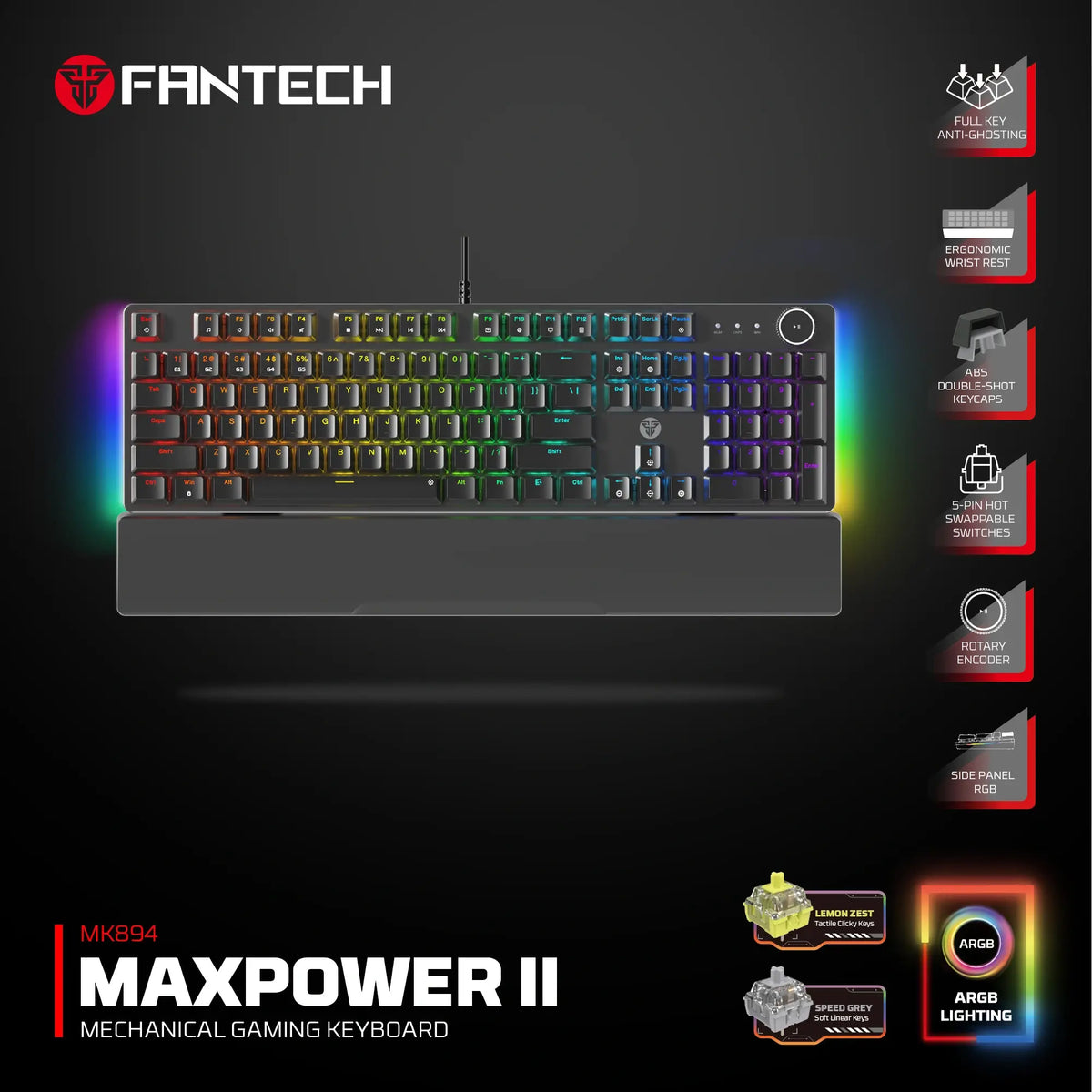 Teclado Fantech MK894 Maxpower II