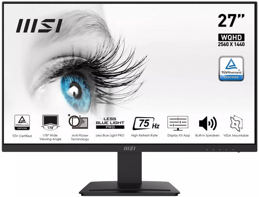 MSI PRO MP273QV 27" WQHD Business Flat 75Hz 1ms
