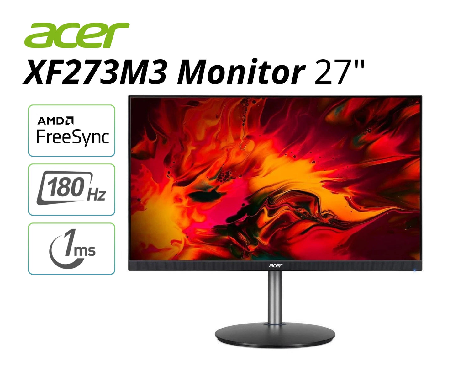 Monitor Acer XF273M3 27" LCD 180Hz 1920x1080 250Nit 1ms IPS