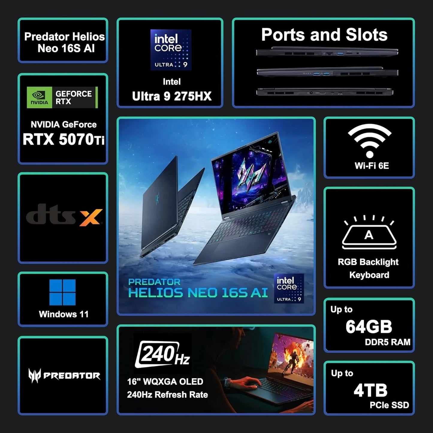 Laptop Gaming Acer Predator Helios Neo 16S PHN16S-71-98